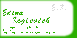 edina keglevich business card